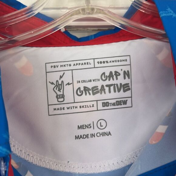 RARE Cap ‘N Creative Mountain Dew Collab Bottle and Popsicle Button Down Shirt - Picture 3 of 7